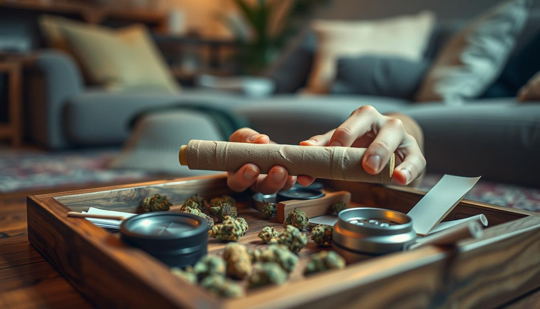 A detailed illustration of the process of rolling a blunt